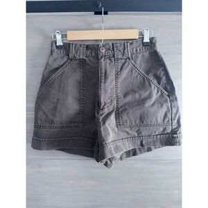 VTG‎ Abercrombie & Fitch Chino Short Size 6 Brown Classic 90s Y2K Pockets